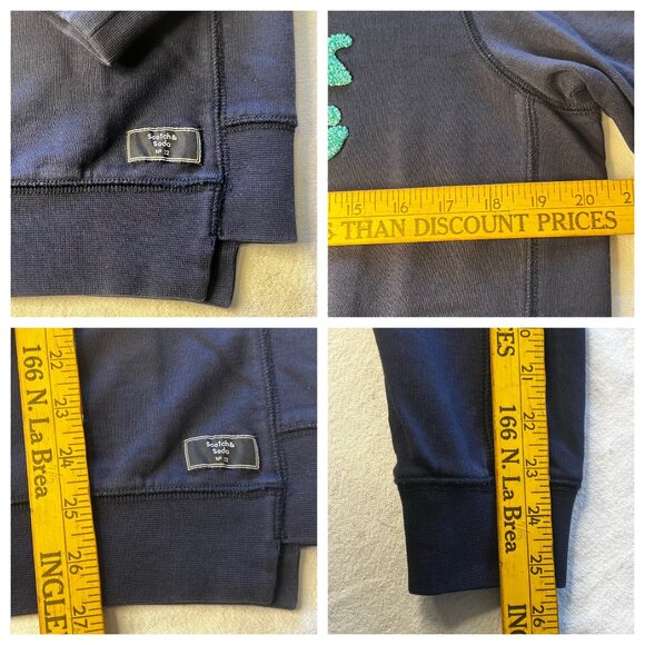 Scotch & Soda Medium "Twelve O'Clock Hotdog" Sweatshirt Blue Long Sleeve Crew - Picture 11 of 16